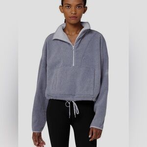 ALO Yoga Gray Half-Zip Sweater